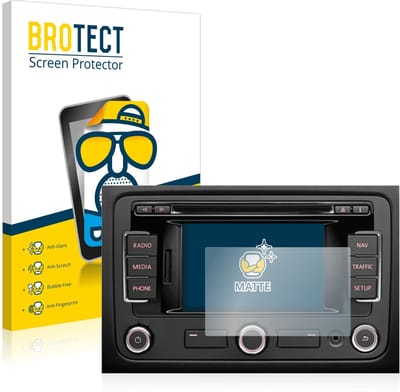 BROTECT - Screenprotector voor Volkswagen Passat B7 2010-2015 RNS 315 5" - Folie Beschermfolie matte 2 Stuks
