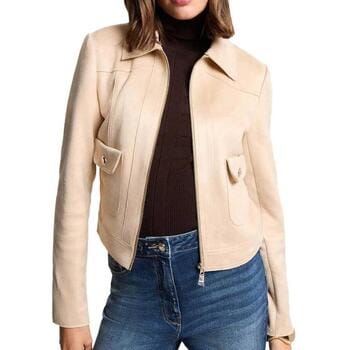 Morgan - Kort suède jasje 261Gelato Beige - Maat : 40