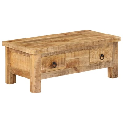 vidaXL - Salontafel - 90x45x35 - cm - massief - mangohout