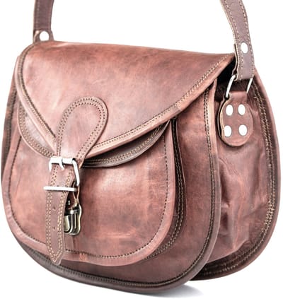 Kleine Handtas ECHT LEER 18 x 12 x 6 cm Clutch Damestas Mira OnceDoce® Urban Chique MODEL 011
