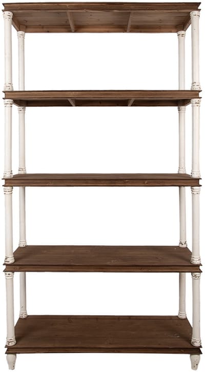 Clayre & Eef Kast 110x40x210 cm Wit Hout