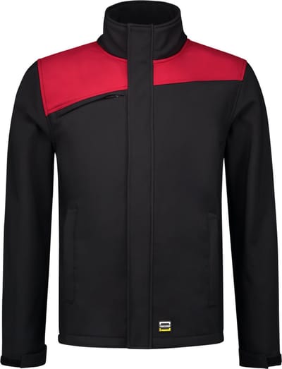 Tricorp 402021 Softshell Bicolor Naden - Zwart/Rood - 4XL