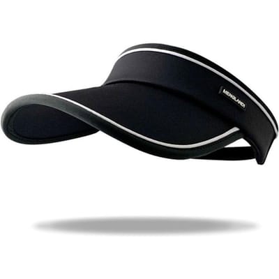 Modieuze UV-bescherming Dames Zonnehoed Ademend Brede Rand Lege Top Cap Elastisch Verstelbaar Strandhoed Tennis black