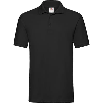 Fruit of the Loom Unisex Premium poloshirt voor volwassenen (Zwart)