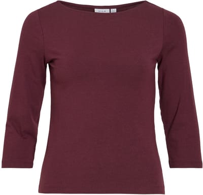 VILA top met 3/4-mouwen VIEMILIE Boothals