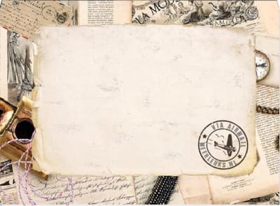 25 enveloppen Vintage C6 formaat - Envelop met plakstrip