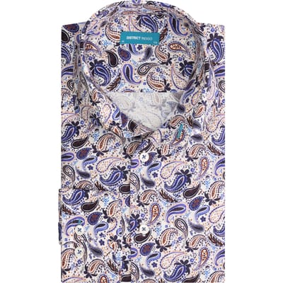 District Indigo District Indigo Overhemd Print   40