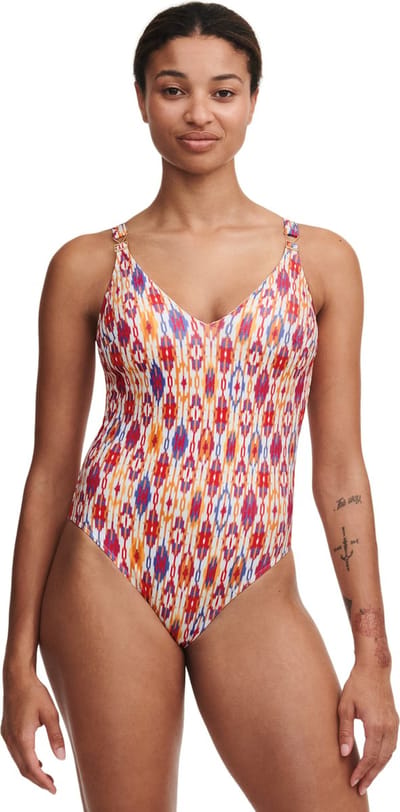 Chantelle Devotion - badpak zonder beugel - maat S - red ikat - C12SUF