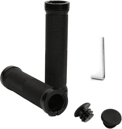 Fiets Handvatten - Stuur Grips - Comfortabel Fietsen - Antislip Rubber - 13 cm Lengte - Zwart