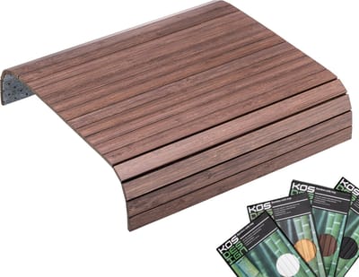 Kos Design Armleuning Organizer - Banktafel - Bank Organizer - Bank Dienblad - flexibel dienblad armleuning - Bamboe - Beschermende Coating - Zwart - Wit - Anti Slip