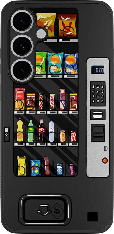 Casimoda® hoesje - Geschikt voor Samsung Galaxy S24 FE - Snoepautomaat - Zwart TPU Backcover - Snoep - Zwart