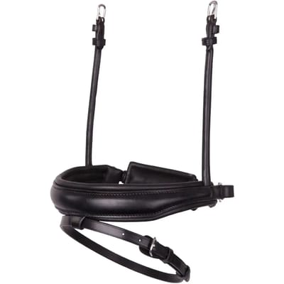 Ronde anatomische lederen paardenneusriem BR Equitation Pull-back