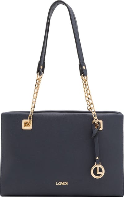L.CREDI Schoudertas Karin Shopper Navy Donkerblauw
