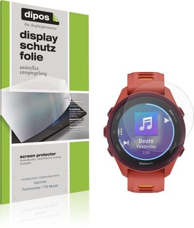 dipos – 6x Matte Beschermfolie geschikt voor Garmin Forerunner 170 Music | Krasbestendige & antireflecterende Screenprotector Ultra-Thin