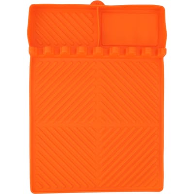 Grillgereedschap Mat Silicone 8 Sleuven 16x11.5in Antislip Hittebestendig Makkelijk te Reinigen Bakplaat oranje