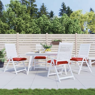 vidaXL - Palletkussens - 4 - st - 50x50x7 - cm - oxford - stof - rood