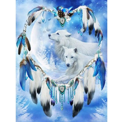 5D Diamant Borduurwerk Wolf Volledige Set Diamant Schilderen Winter Dier Kralen Afbeelding Kits 20X30CM