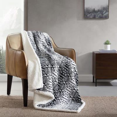 Zachte pluche deken 127x152 cm - dubbelzijdig Sherpa sierdeken voor binnen
