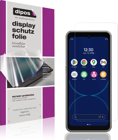 dipos – 4x Beschermfolie geschikt voor Ingenico Axium NX8 | Krasbestendige & heldere Screenprotector Ultra-Thin