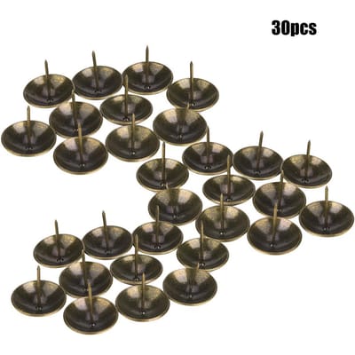 30 Stuks Bekledingsnagel Verdikkende Ronde Kop Cyaan Brons IJzer Plateren Meubelaccessoires 30x30mm