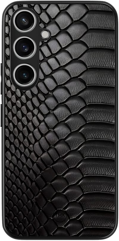 Hoesje geschikt voor Samsung Galaxy A35 - Black snake - Zwart - TPU case - Slangenprint - Hardcase zwart telefoonhoesje