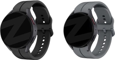 Bandz Bundel – Zwart Siliconen Bandje ‘Extreme’ + Zilveren Milanese Loop – geschikt voor Samsung Galaxy Watch 7 / 6 / 5 / 4 / FE (40mm & 44mm / Classic / Pro)