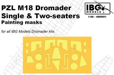 IBG Models Modelbouwpakket - 48M001 Maskering voor PZL M18 Dromader - Accessoires set - 1:48 - Modelbouw