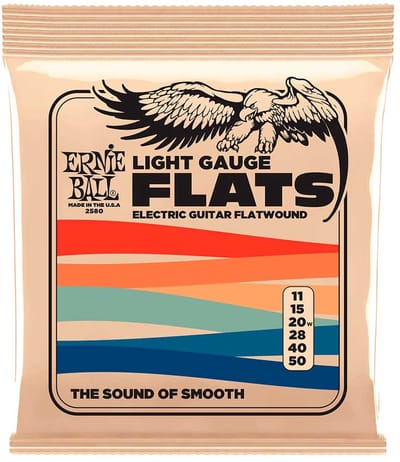 Ernie Ball 2580 Slinky Flats Flatwound Stainless Steel Elektrische Gitaarsnaren (11-50)