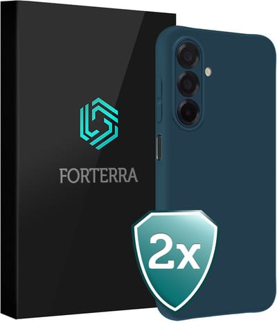 Hoesje 2 Stuks - Geschikt voor Samsung Galaxy A17 - Sterk & Shockproof - Back Cover - Case Siliconen - Telefoon Hoes - Donkerblauw