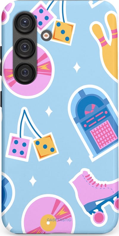 Casetastic Hoesje Geschikt voor Samsung S25 - Stijlvolle Beschermende Duo-layer Case - Flashback vibes