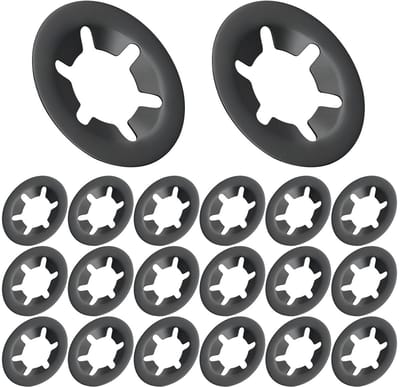20 Stuks Starlock Washers, 3mm I.D. en 10mm O.D. Voor Machines en Apparatuur, Duurzame Onderdeeloplossingen