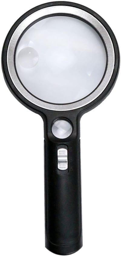 Dailygoods - Groot Vergrootglas - 5x Vergroting - Ideaal voor Senioren - Draagbare Leesloep met 30 LED-lampjes - Verlichting voor maculaire degenerati...