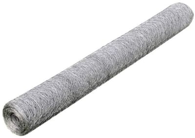 Kippengaas 25 Meter - Volièregaas Fijnmazig 13 mm - Hoogte 50 cm - Gegalvaniseerd Staal - Zilver - Konijnengaas & Ongediertewering - Verzinkt