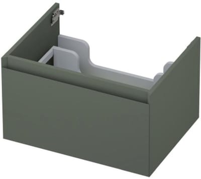 INK - Onderkast 1 Lade Greeploos Gelakt 45gr - 600x450x350 Mm - Mat Beton Groen