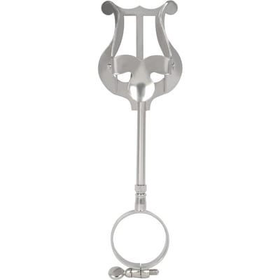 Trompette marche Lyre pupitre Portable pince à partition de musique pince en fer sur support avec coussin en caoutchouc for Clarinet argenté