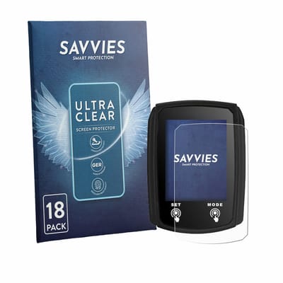 Savvies - Screenprotector voor JZK Bike Computer - Folie Beschermfolie transparant 18 Stuks