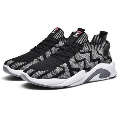 Herenschoenen Mesh Ademend Wit Trendy Sneakers Heren Origineel Casual Licht Wandelen Grote Maat Heren Tennisschoen Schoenen 40 zwart