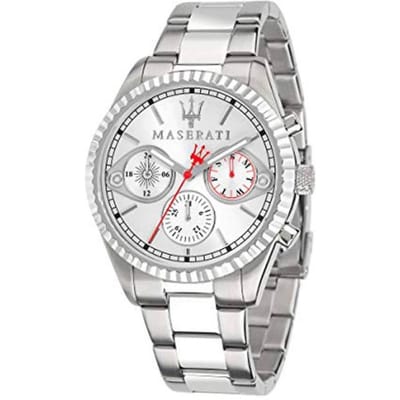 Maserati Competizione Zilver Metaal Kwarts Herenhorloge R8853100017 zilver