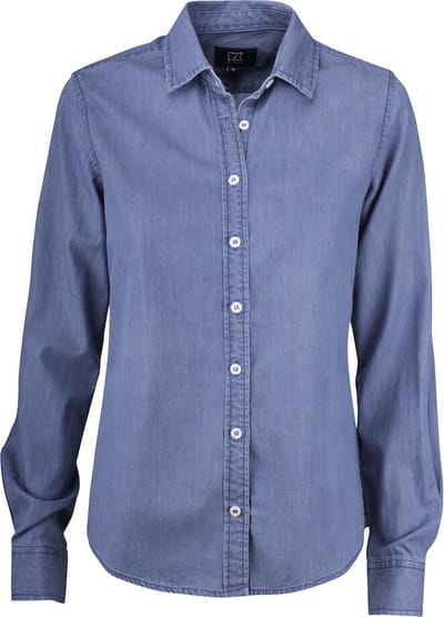 Cutter & Buck Ellensburg Denim Shirt Dames 352405 - Denim Blauw - S