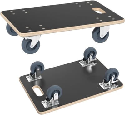 Verrijdbare Meubelroller met Rem - Robuuste Transportplank 60x40 cm tot 200 kg
