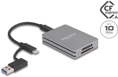 Delock USB Type-C™ Card Reader for SD and CFexpress type A memory cards