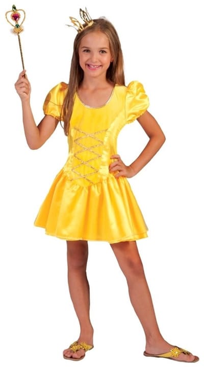 Geel prinsessen verkleed jurkje voor meisjes - carnavalskleding voor kinderen 104