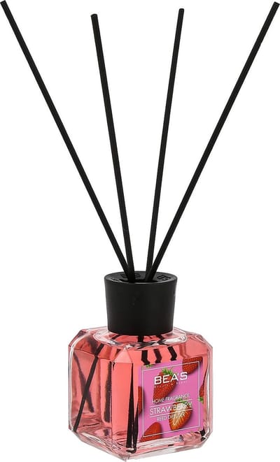 BEA'S STRAWBERRY REED DIFFUSER - 120 ml - Geurstokjes - Luchtverfrisser - Aromatherapie