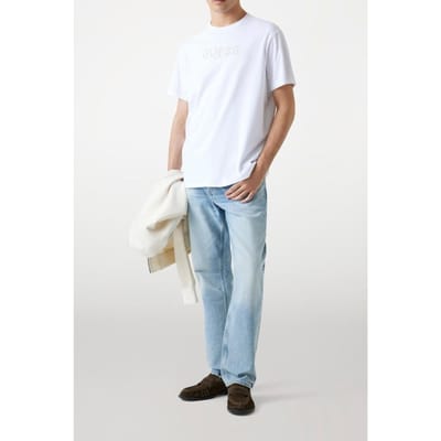 GUESS Ss Bsc  Embroid Pure White Taglia: XL | Magliette basic Outlet | Uomo | Bianco