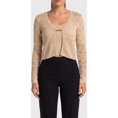GUESS  Eco Nellie Ls Cardi Swtr Gold Lurex Size: XS | Long-Sleeved Tops Outlet | Dames | Beige