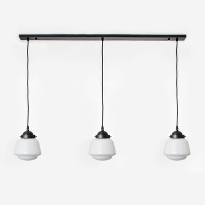 3 x High Button lampen aan plafondbalk Moonlight - Art Deco Trade
