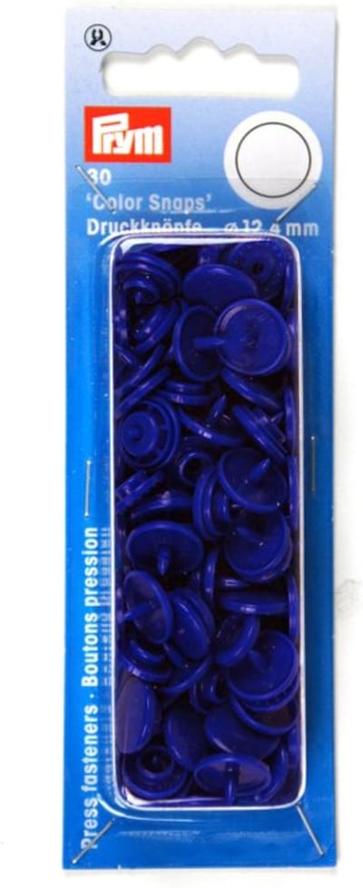 Drukknoop ColorSnaps 12,4 mm royal blauw 30 st. - Drukknopen Color Snaps - Prym