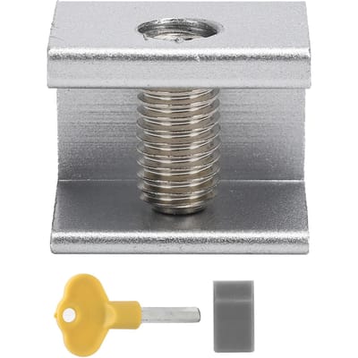 Ensemble de verrouillage de fenêtre coulissante Antivol Verrou de sécurité pour fenêtre moustiquaire Butée pour maison bureau gray