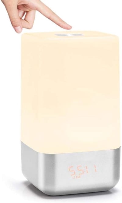 Wake-Up Lamp - Wekker Tafel Lamp - Zacht Ontwaken - Zonsopgang Simulatie - USB Opladen - Wit