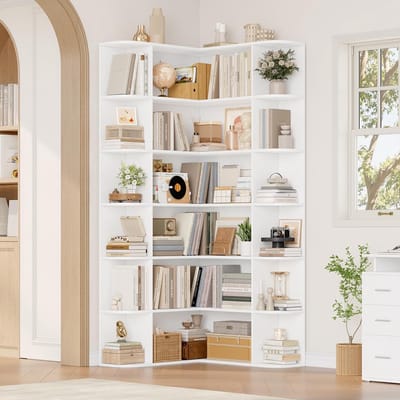 Luxe L-vormige Hoekbank – Wit – 80x84x185 cm – Industrohome